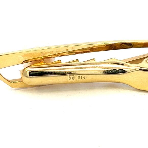 Mikimoto Estate Akoya Pearl Tie Clip 45 mm 14k Y Gold 7.70 mm M369 - Picture 6 of 8